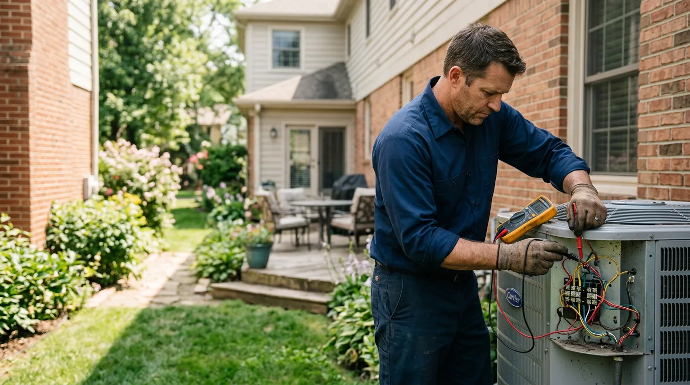 HVAC technician working near Brundidge, AL